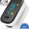 Curify® Medische Saturatiemeter - Zuurstofmeter Vinger Inclusief Hartslagmeter - Pulse Oximeter Met PI Functie -MEDISANA Shop 1000x1200