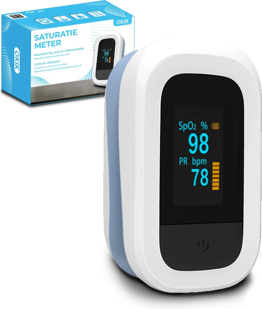 Okik Luxe Saturatiemeter Met Hartslagmeter – Zuurstofmeter Vinger – Pulse Oximeter 3 Okik Luxe Saturatiemeter Met Hartslagmeter – Zuurstofmeter Vinger – Pulse Oximeter