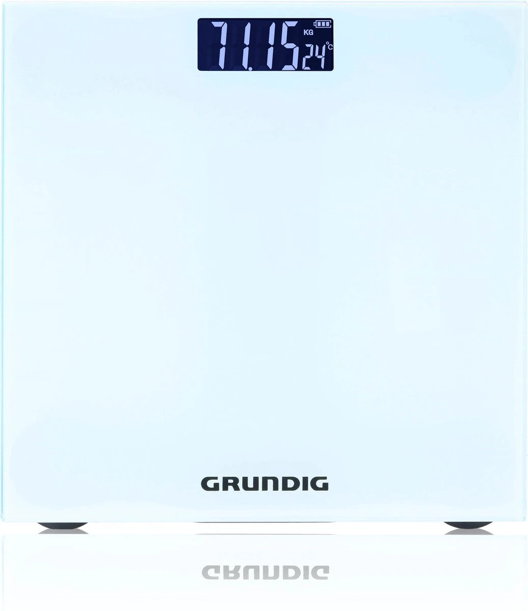 Grundig Weegschaal - Digitale Personenweegschaal - 50 Gram Nauwkeurig - 2 Tot 180 Kilo - Wit 3 Grundig Weegschaal - Digitale Personenweegschaal - 50 Gram Nauwkeurig - 2 Tot 180 Kilo - Wit