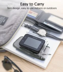 HYLOGY Pols Bloeddrukmeter Hartstichting - Digitaal LCD-scherm - Wrist Blood Pressure Monitor Easy - Manchet 13.5-21 Cm - Spraakuitzending - Zwart -MEDISANA Shop 1040x1200 1