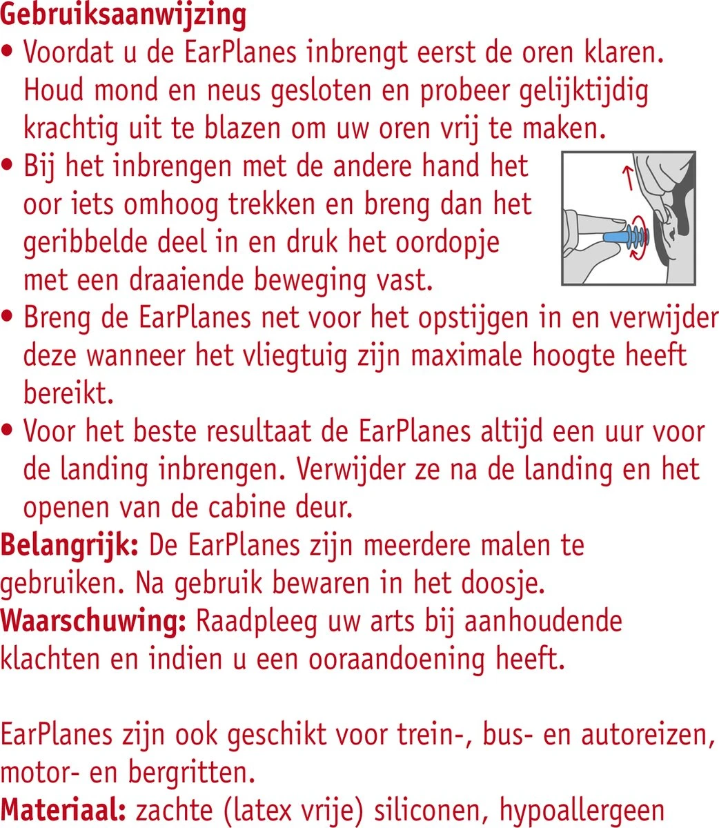 Otalgan EarPlanes Oordoppen - Oordopjes Tijdens Het Vliegen - 1 Paar 5 Otalgan EarPlanes Oordoppen - Oordopjes Tijdens Het Vliegen - 1 Paar - Afbeelding 3