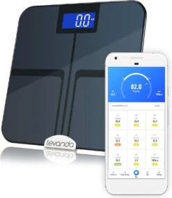 Levanda - Slimme Personen Weegschaal Met Lichaamsanalyse - Digitale Personenweegschaal Met App - Smart Scale Vetpercentage