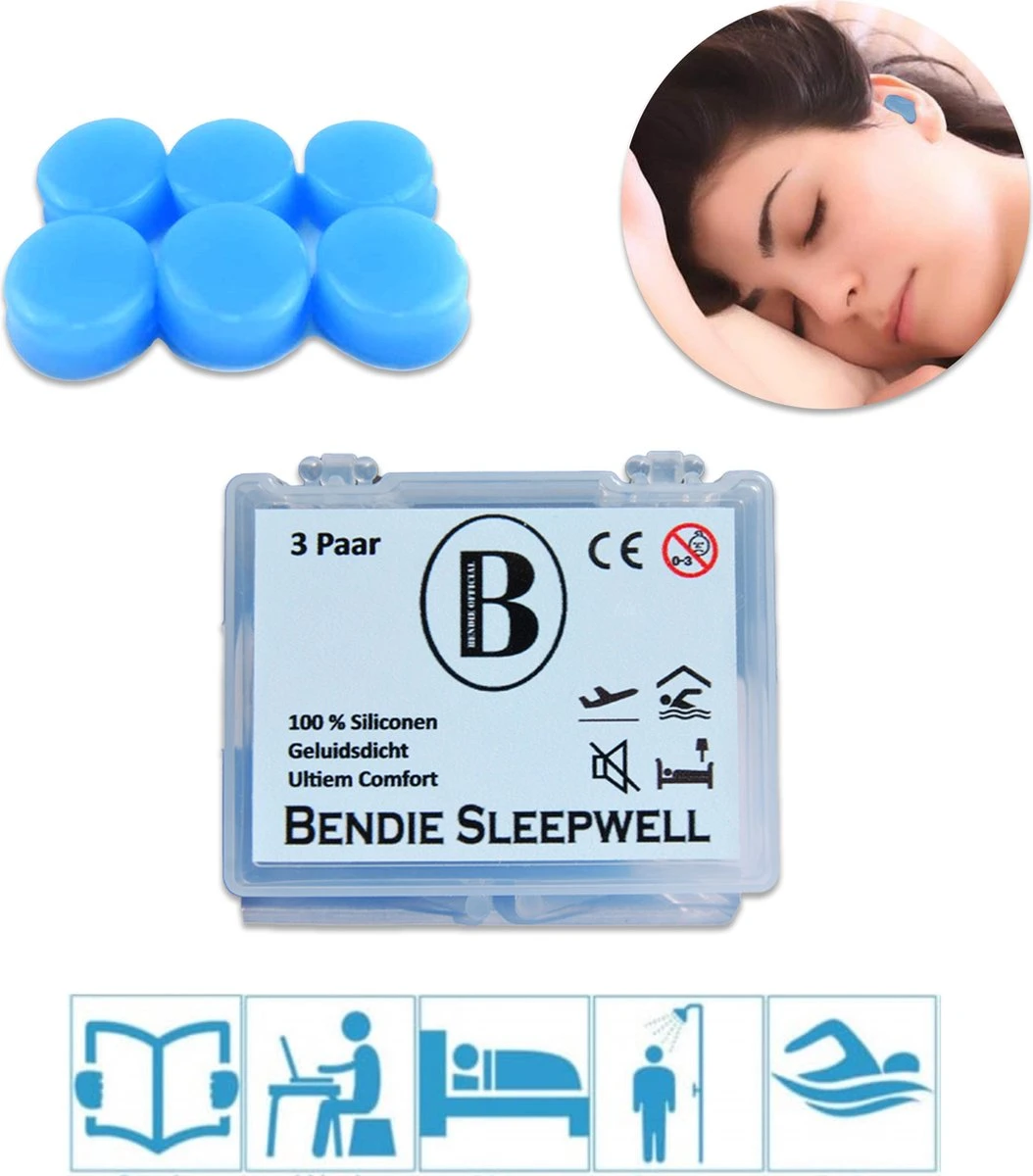 Bendie Premium Siliconen Vormbare Oordoppen - Slapen - Tegen Geluidsoverlast En Snurken - Gehoorbescherming - 6 Stuks 4 Bendie Premium Siliconen Vormbare Oordoppen - Slapen - Tegen Geluidsoverlast En Snurken - Gehoorbescherming - 6 Stuks - Afbeelding 2