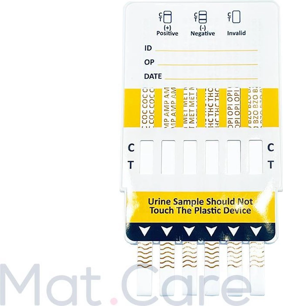 Mat Care Multi Drug Test - Multidrugs Test - AMP/BZO/COC/MET/OPI/THC - 2 Testen 3 Mat Care Multi Drug Test - Multidrugs Test - AMP/BZO/COC/MET/OPI/THC - 2 Testen