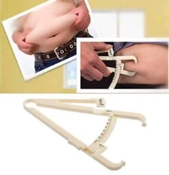 Vetpercentagemeter | Huidplooimeter I Caliper | Lichaamsvet Meter | | Vetmeter I Inclusief Handleiding I Beige