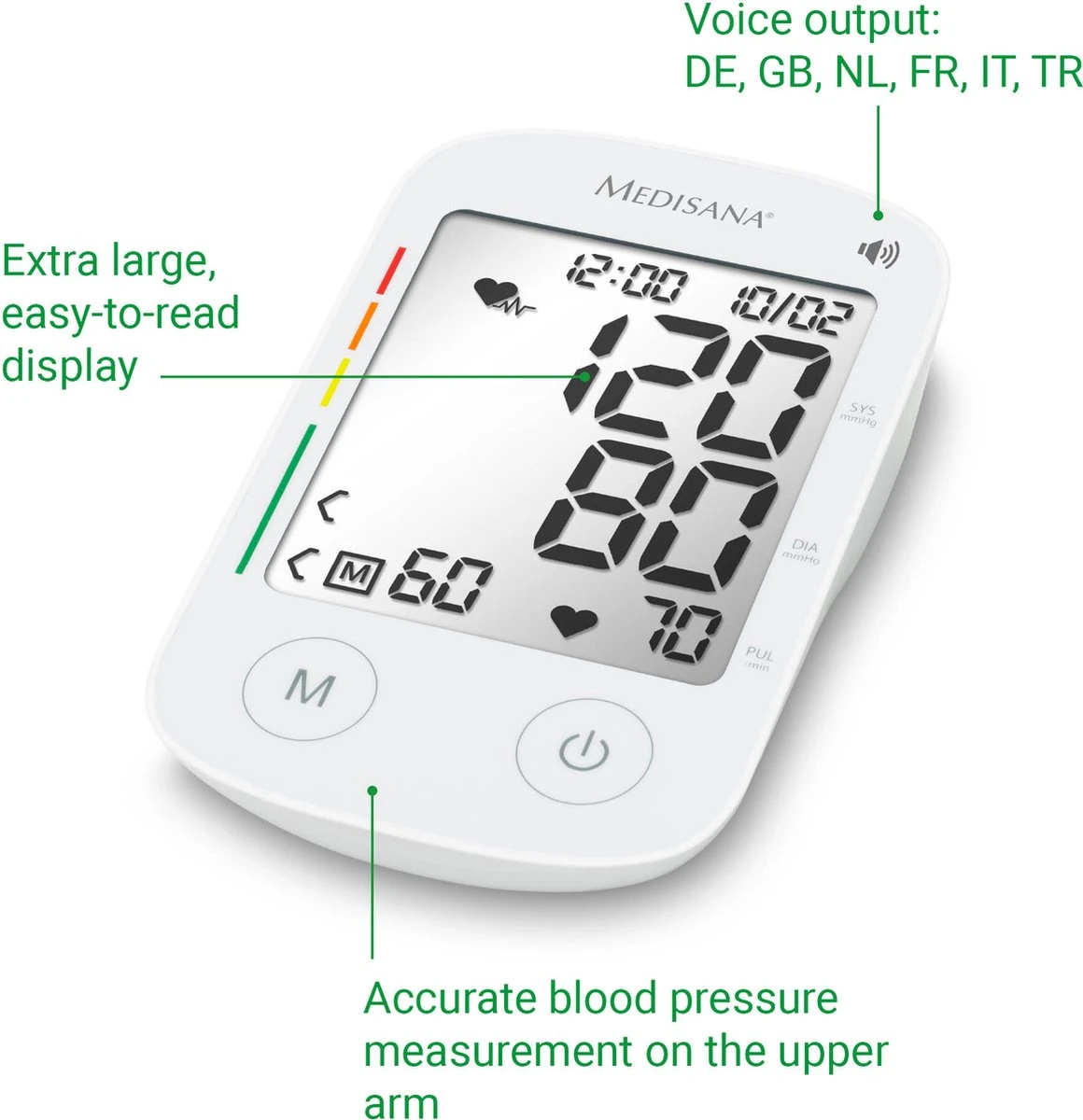 Medisana BU 535 Voice Sprekende Bovenarmbloeddrukmeter 7 Medisana BU 535 Voice Sprekende Bovenarmbloeddrukmeter - Afbeelding 5