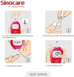 Sinocare - 5 Seconden Result Bloedglucosemeter, Safe AQ Smart Bloedglucosetestkit Met Bloedglucoseteststrips X 50 + Bloedsuikertestlancet X 50 + 2 AAA Batterijen + Diabetische Prikpen Zonder Code - Mg/dL 11 Sinocare - 5 Seconden Result Bloedglucosemeter, Safe AQ Smart Bloedglucosetestkit Met Bloedglucoseteststrips X 50 + Bloedsuikertestlancet X 50 + 2 AAA Batterijen + Diabetische Prikpen Zonder Code - Mg/dL -MEDISANA Shop 1164x1200 2