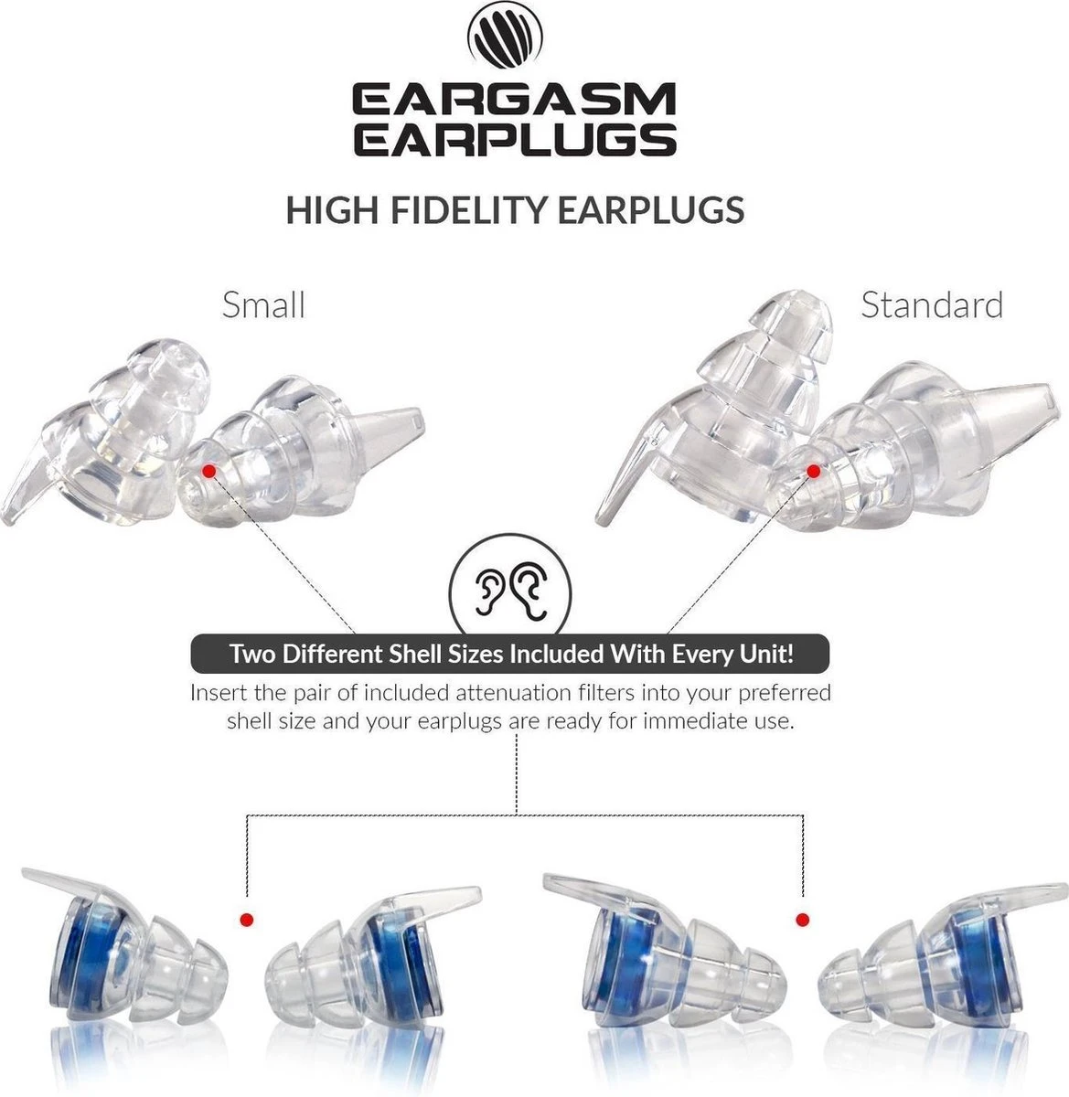 Eargasm De Beste Gehoorbescherming Voor Concerten, Festivals Etc. - Blauw 6 Eargasm De Beste Gehoorbescherming Voor Concerten, Festivals Etc. - Blauw - Afbeelding 4