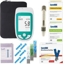 3 In 1 Cholesterolmeter Voor Thuis - Glucosemeter - Bloedsuikermeter