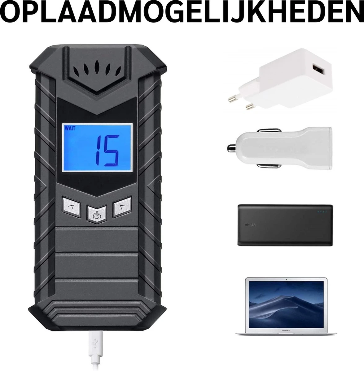 Detepo Digitale Alcoholtester - Geschikt Voor Frankrijk - Alcoholmeter - Oplaadbaar Met USB - Blaastest Alcohol Meter - Ademtest Om Je Alcoholpromillage Mee Te Testen - Met Extra Mondstukjes 5 Detepo Digitale Alcoholtester - Geschikt Voor Frankrijk - Alcoholmeter - Oplaadbaar Met USB - Blaastest Alcohol Meter - Ademtest Om Je Alcoholpromillage Mee Te Testen - Met Extra Mondstukjes - Afbeelding 3