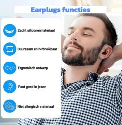 Merkloos Slaap Oordopjes – Oordoppen – Tegen Geluidsoverlast – Anti Snurk – Comfortabel – Wasbaar – Geluiddempende Earplugs – Gehoorbescherming – Slaap Earplugs – Reizen – Lezen – Werken – Slapen – Zwemmen – Festival – Snurk – 3 Lagen – 30DB – Zwart -MEDISANA Shop 1178x1200 4