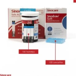 Sinocare Safe AQ Smart - Professionele Glucosemeter - Mmol/L - Inclusief 100 Teststrips & 100 Naalden - Diabetes Meter -MEDISANA Shop 1193x1200 4
