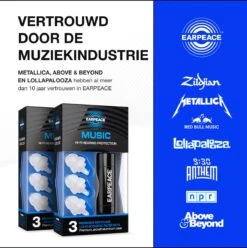 EarPeace Music Festival Oordopjes - Partyplug - Gehoorbescherming Voor Muziek, DJ’s, Festivals, Werk Of Vliegtuig - Betrouwbare En Herbruikbare Oordoppen - Earplugs Met Opbergcase - Zwart -MEDISANA Shop 1193x1200 6