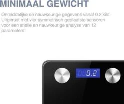 Swiss Homes® | Slimme Weegschaal Met Gratis App | Digitale Bluetooth Personenweegschaal Met Lichaamsanalyse| Tot 180Kg| BMI, Vetpercentage, Spiermassa, Visceraal Vet Etc. | Zwart -MEDISANA Shop 1200x1008