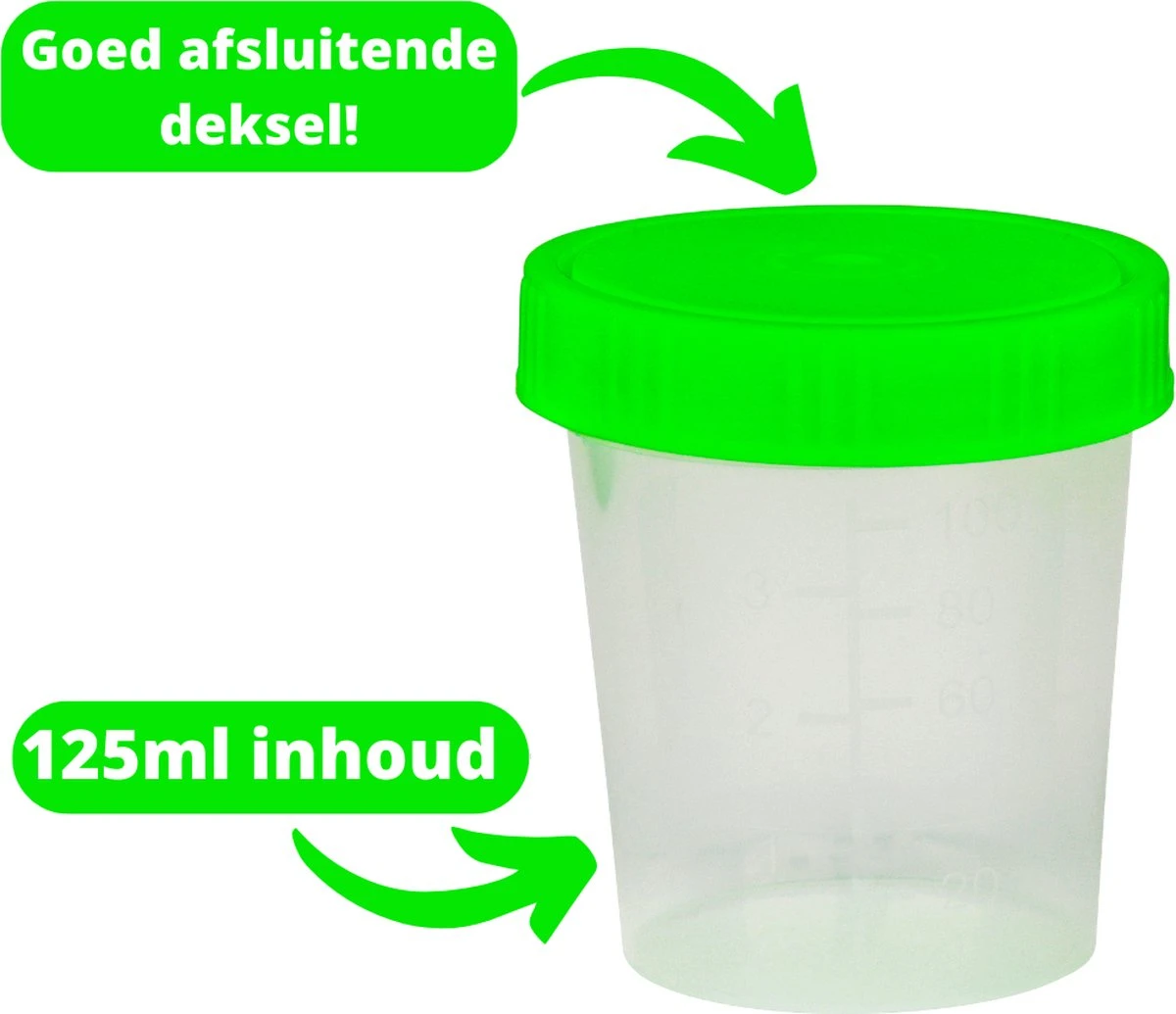 Dirply Urine Potjes Met Deksel - 10x125ml - Urine Containers - Urinebeker - Urine Cup - Urine Beker - Urinepotjes 5 Dirply Urine Potjes Met Deksel - 10x125ml - Urine Containers - Urinebeker - Urine Cup - Urine Beker - Urinepotjes - Afbeelding 3