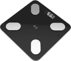 Slimme Personen Weegschaal - Digitale Personenweegschaal -Slimme Weegschaal Met Lichaamsanalyse - Bluetooth Personenweegschaal - APP - Vetpercentage - Spier Massa - Vocht Gehalte - BMI - Zwart -MEDISANA Shop 1200x1036