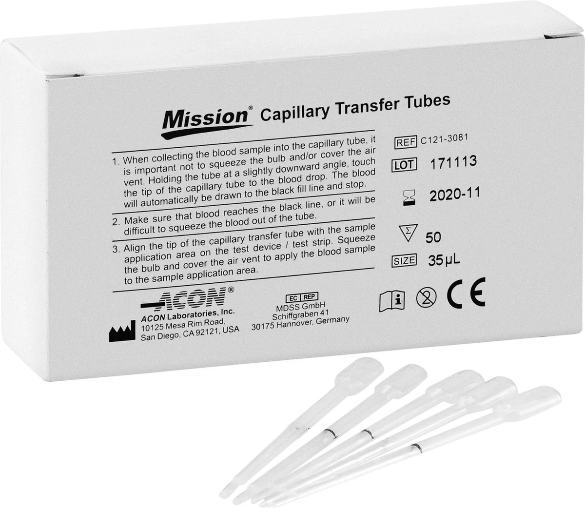 MISSION Cholesterol Capillairen 50 Stuks 4 MISSION Cholesterol Capillairen 50 Stuks - Afbeelding 2