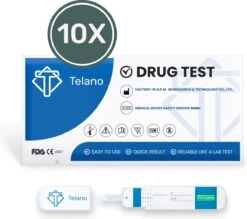 Telano Drugstest Cocaïne Dipcard - Drugtesten Urine COC - 10 Stuks