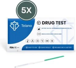 Telano Drugstest Cocaïne 5 Stuks - Drugtest Urine COC Strip