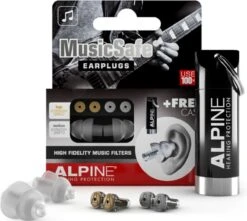 Alpine MusicSafe Classic Oordoppen - Premium Gehoorbescherming - Oordopjes Voor Concerten En Festivals - 2 Sets Verwisselbare Filters 19dB/22dB - Transparant - 1 Paar