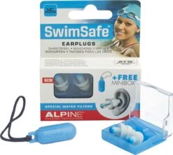 Alpine SwimSafe - Zwem Oordoppen - Voorkomt Oorpijn - Met Filters - Wit - SNR 10 DB - 1 Paar -MEDISANA Shop 1200x1078 2
