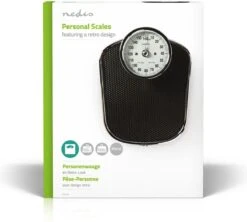 Nedis Personenweegschaal | Analoog | Zwart | Rubber | Antislip Weegplateau | Maximaal Weegvermogen: 160 Kg -MEDISANA Shop 1200x1078