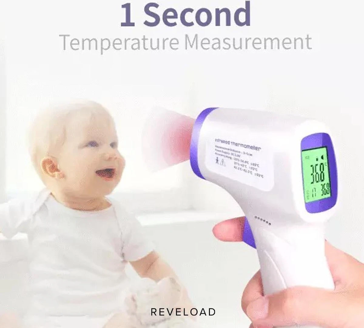Thermometer - Thermometer Lichaam - Thermometer Voorhoofd - Koortsthermometer Voor Volwassenen - Baby Thermometer - Koortsthermometer - Thermometer Koorts- Thermometer Binnen - Voorhoofd Thermometer - Infrarood Thermometer - 1 Seconde Meten 6 Thermometer - Thermometer Lichaam - Thermometer Voorhoofd - Koortsthermometer Voor Volwassenen - Baby Thermometer - Koortsthermometer - Thermometer Koorts- Thermometer Binnen - Voorhoofd Thermometer - Infrarood Thermometer - 1 Seconde Meten - Afbeelding 4