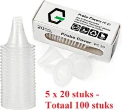 G Master Oorthermometer Beschermkapjes - Thermometer - Lens Filters - 5 X 20 Stuks -Totaal 100 Stuks - Geschikt Voor Braun ThermoScan /Bintoi / G Master Oorthermometer - IRT - Pro - BPA Vrij - Latex Vrij