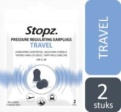 Stopz. Oordoppen Travel - Reizen - Vliegen - Bergen - Drukregulerende Oordoppen (2 Stuks)