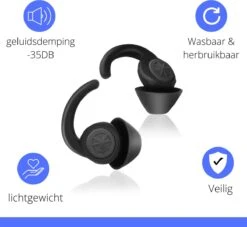 STARMAN Slaap Oordoppen – Oordopjes Slapen – Sleep Plugs – Anti-Snurk – Earplugs – Festival Oordopjes – Gehoorbescherming – Party Plugs – Hoge Geluidsdemping (35dB) – BPA Vrije Siliconen – Zwart -MEDISANA Shop 1200x1105