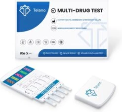 Telano Multidrugstest 5 - Urine Drugstest Test Op 5 Soorten Drugs - Cocaine Cannabis Amphetaminen Ecstasy Heroïne - 5 Stuks -MEDISANA Shop 1200x1105 4