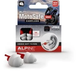 Alpine Motosafe Race - Motor Oordoppen - Gehoorbescherming Race - Wit - 1 Set - 20dB -MEDISANA Shop 1200x1110 1