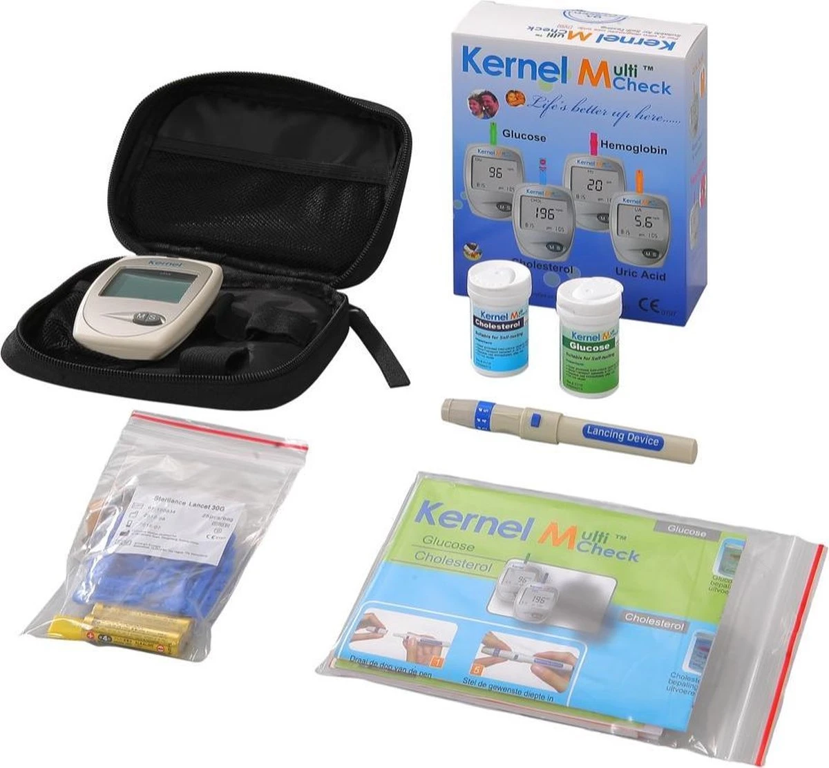 Testjezelf.nu - Multicheck Glucose & Cholesterolmeter Startpakket - 1 Stuk - Cholesteroltest 3 Testjezelf.nu - Multicheck Glucose & Cholesterolmeter Startpakket - 1 Stuk - Cholesteroltest