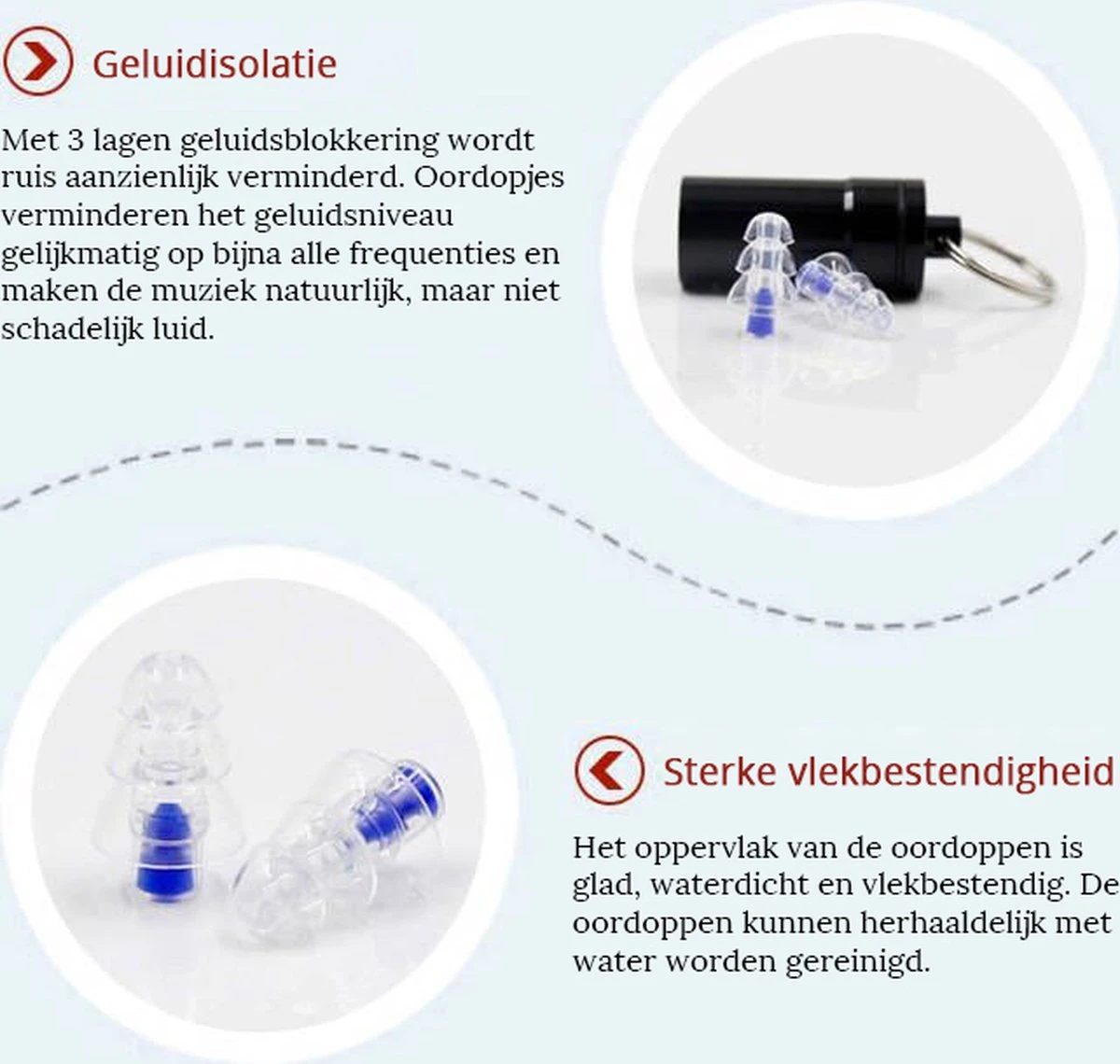 Naison Oordoppen - Gehoorbescherming 23 DB - Oordopjes Voor Festival - Incl Opbergdoosje En Touw - Transparant 5 Naison Oordoppen - Gehoorbescherming 23 DB - Oordopjes Voor Festival - Incl Opbergdoosje En Touw - Transparant - Afbeelding 3