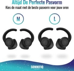 Somnifiq Slaap Oordoppen – Oordopjes Slapen – Anti-Snurk – Earplugs - Gehoorbescherming – Party Plugs - Hoge Geluidsdemping (35dB) - 2 Maten (M/L) - BPA Vrije Siliconen - Zwart 18 Somnifiq Slaap Oordoppen – Oordopjes Slapen – Anti-Snurk – Earplugs - Gehoorbescherming – Party Plugs - Hoge Geluidsdemping (35dB) - 2 Maten (M/L) - BPA Vrije Siliconen - Zwart -MEDISANA Shop 1200x1142 5