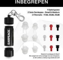 EarPeace Music Festival Oordopjes - Partyplug - Gehoorbescherming Voor Muziek, DJ’s, Festivals, Werk Of Vliegtuig - Betrouwbare En Herbruikbare Oordoppen - Earplugs Met Opbergcase - Zwart -MEDISANA Shop 1200x1144 4