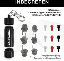 EarPeace Motor Oordoppen - Gehoorbescherming Voor Motorrijden, Motorsport, Werk Of Voor In Het Vliegtuig - Betrouwbare En Herbruikbare Oordopjes - Earplugs Met Opbergcase - Zwart -MEDISANA Shop 1200x1145 5