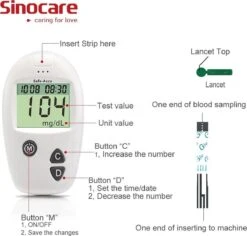 Sinocare - Sinocare Bloedglucosemeter, Safe-Accu Bloedglucosetestkit Met Bloedglucoseteststrips X 50 + Bloedsuikertestlancet X 50 + Diabetische Prikpen Zonder Code - Mg/dL 12 Sinocare - Sinocare Bloedglucosemeter, Safe-Accu Bloedglucosetestkit Met Bloedglucoseteststrips X 50 + Bloedsuikertestlancet X 50 + Diabetische Prikpen Zonder Code - Mg/dL -MEDISANA Shop 1200x1146 1