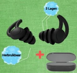 Merkloos Slaap Oordopjes – Oordoppen – Tegen Geluidsoverlast – Anti Snurk – Comfortabel – Wasbaar – Geluiddempende Earplugs – Gehoorbescherming – Slaap Earplugs – Reizen – Lezen – Werken – Slapen – Zwemmen – Festival – Snurk – 3 Lagen – 30DB – Zwart -MEDISANA Shop 1200x1147 7
