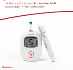 Sinocare Safe AQ Smart - Professionele Glucosemeter - Mmol/L - Inclusief 100 Teststrips & 100 Naalden - Diabetes Meter -MEDISANA Shop 1200x1150 4