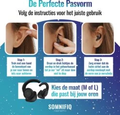 Somnifiq Slaap Oordoppen – Oordopjes Slapen – Anti-Snurk – Earplugs - Gehoorbescherming – Party Plugs - Hoge Geluidsdemping (35dB) - 2 Maten (M/L) - BPA Vrije Siliconen - Zwart 17 Somnifiq Slaap Oordoppen – Oordopjes Slapen – Anti-Snurk – Earplugs - Gehoorbescherming – Party Plugs - Hoge Geluidsdemping (35dB) - 2 Maten (M/L) - BPA Vrije Siliconen - Zwart -MEDISANA Shop 1200x1150 5