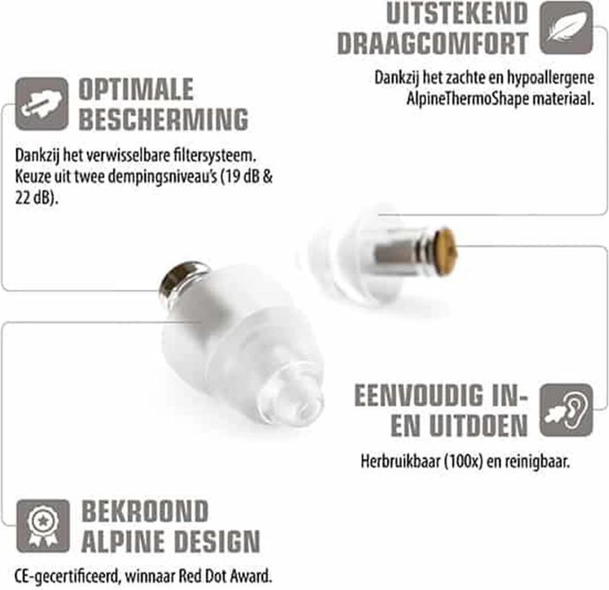 Alpine MusicSafe Classic - Muzikanten Oordoppen - Verwisselbare Filters - 1 Paar 9 Alpine MusicSafe Classic - Muzikanten Oordoppen - Verwisselbare Filters - 1 Paar - Afbeelding 7