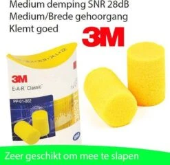 3M Ear Classic Oordopjes - Slapen - Festival - Snurken - 40 Paar