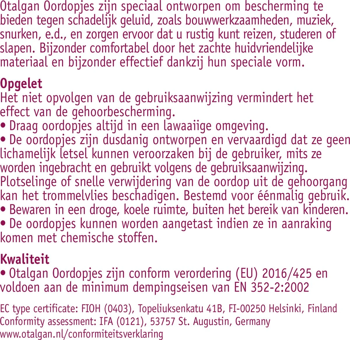 Otalgan Comfort Oordoppen - Oordopjes Tegen Geluidsoverlast - 2 Paar 9 Otalgan Comfort Oordoppen - Oordopjes Tegen Geluidsoverlast - 2 Paar - Afbeelding 7