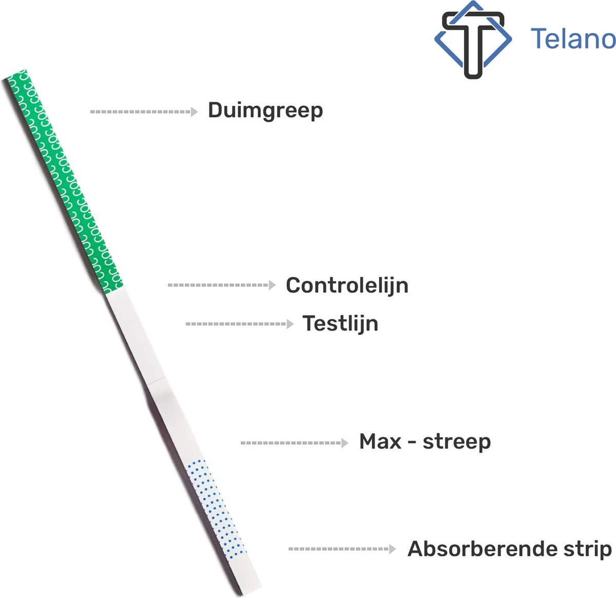 Telano Drugstest Cocaïne 5 Stuks - Drugtest Urine COC Strip 5 Telano Drugstest Cocaïne 5 Stuks - Drugtest Urine COC Strip - Afbeelding 3