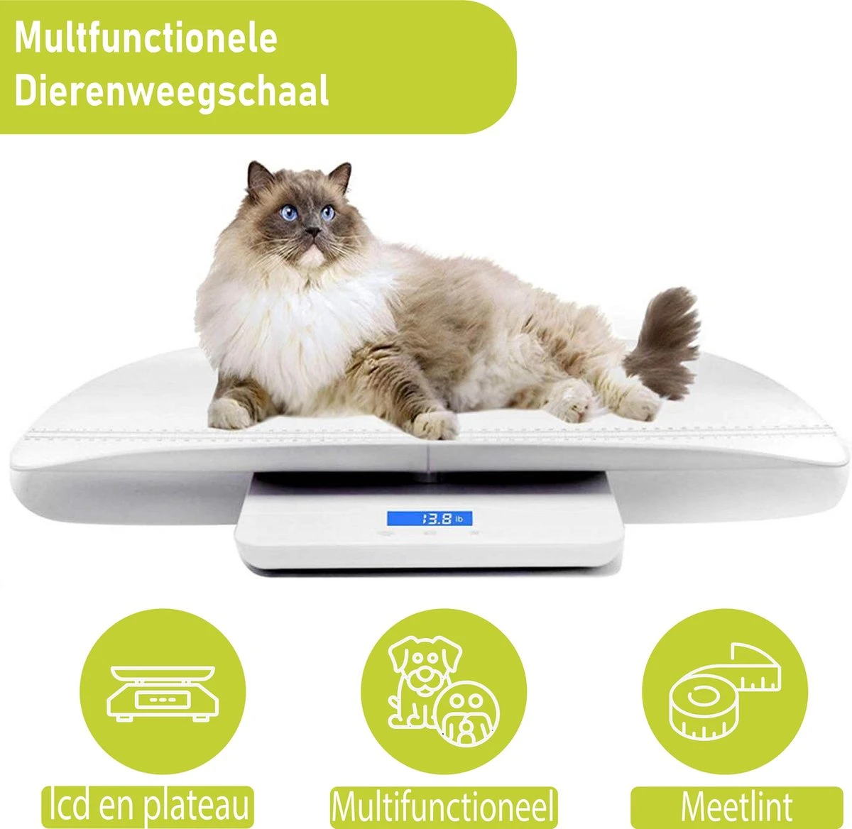 WeighJo - Digitale Weegschaal - Dierenweegschaal -Baby Weegschaal - Tot 100 Kg 3 WeighJo - Digitale Weegschaal - Dierenweegschaal -Baby Weegschaal - Tot 100 Kg