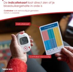 Sinocare Safe AQ Smart - Professionele Glucosemeter - Mmol/L - Inclusief 50 Teststrips & 50 Naalden -MEDISANA Shop 1200x1171