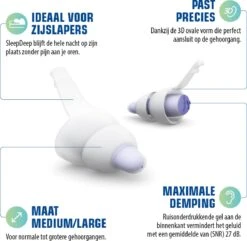 Alpine SleepDeep Multisize- Oordoppen Voor Slapen- Comfortabel En Hoge Demping - Medium & Small 27dB - 2 Paar -MEDISANA Shop 1200x1172 3