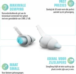 Alpine SleepDeep Mini - Oordoppen Voor Slapen- Maximale Geluidsdemping - Perfect Voor Zijslapers - 27dB - Small 27dB - 1 Paar -MEDISANA Shop 1200x1172 4