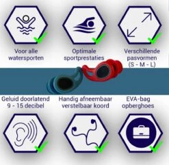 Surf Zwem Oordoppen Color Voor Kitesurfen Windsurfen Wakeboarden En Zwemmen - Watersport - Gehoorbescherming - Houdt Water Buiten En Is Geluid Doorlatend -MEDISANA Shop 1200x1173 2